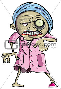 Cartoon zombie grandma