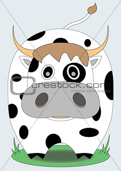 cute cow with black spots