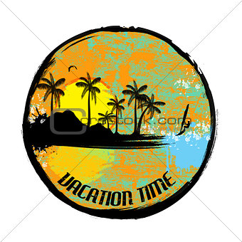 Vacation time grunge stamp