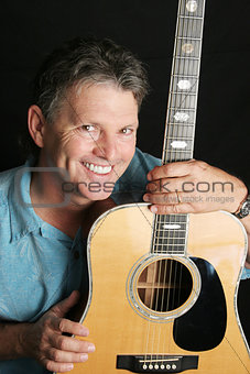 Portrait of Handsome Guitarist