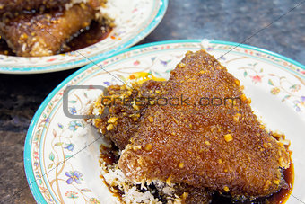 Malay Kueh Lopes Dessert Closeup