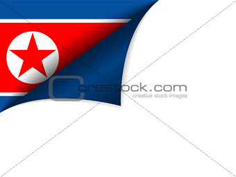 North Korea Country Flag Turning Page