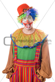 Clown showing his tongue
