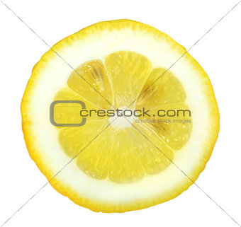 Section of yellow lemon