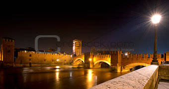Castelvecchio by Night (1357) - Verona Italy