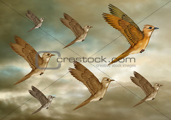 Stylized Flock of Birds