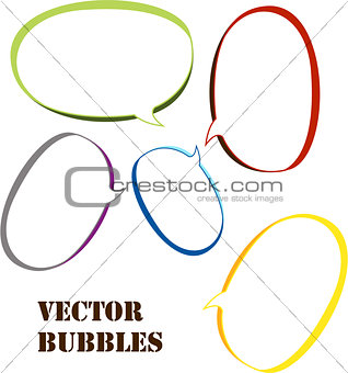Speech bubbles vector set
