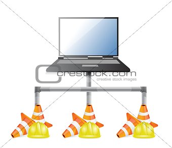 laptop network issues illustration design