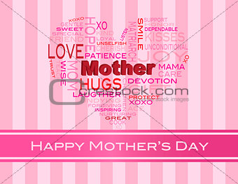 Mothers Day Word Cloud Greeting Card