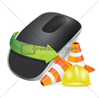 construction barrier and Wireless computer mouse