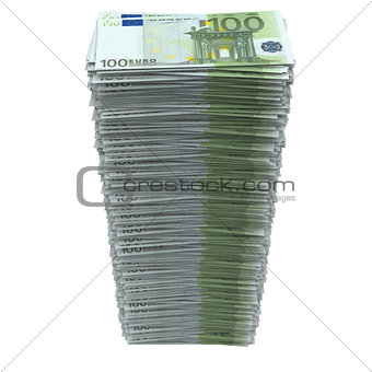 Stack of european currency