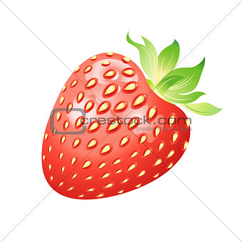 Realistic image of delicious ripe strawberries