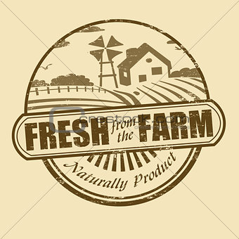 Fresh from the farm stamp