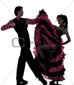 couple man woman dancer dancing french cancan