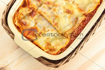 lasagne from above