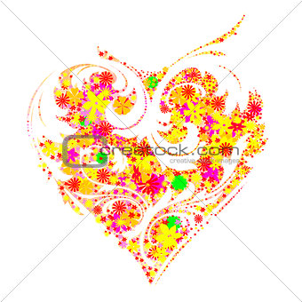 Beautiful floral heart shape