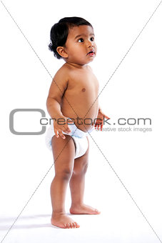 Cute baby toddler standing