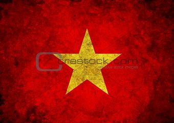 Grunge Vietnam Flag