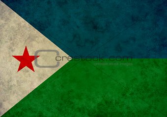 Grunge Djibouti Flag