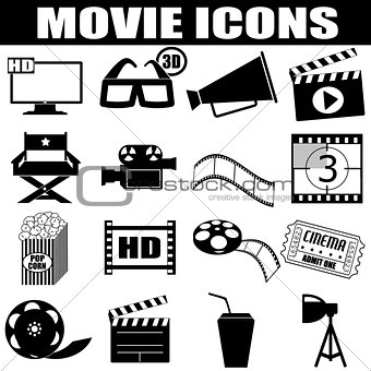 Movie icons set