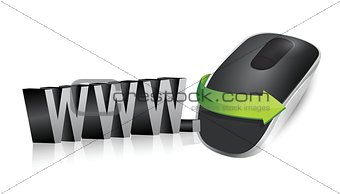 online concept Wireless computer mouse