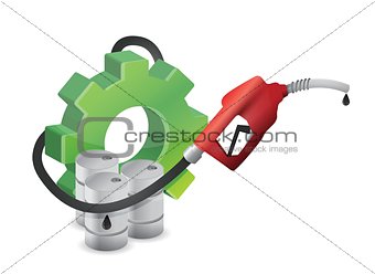 industrial gear with a gas pump nozzle
