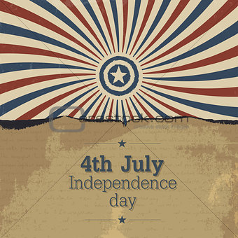 Poster design for 4th july celebration. Vector, EPS10