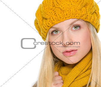 Portrait of girl in autumn clothes