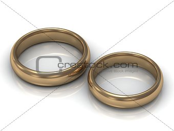 Gold wedding rings for newlyweds 
