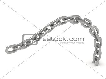 3d illustration of steel chain
