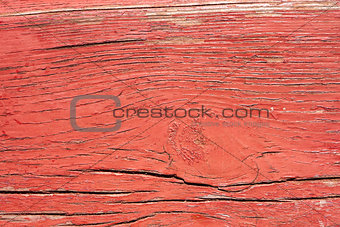 Wooden board painted in red