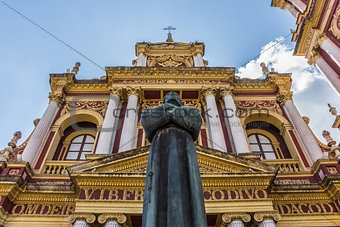 San Francisco Cathedral and statue