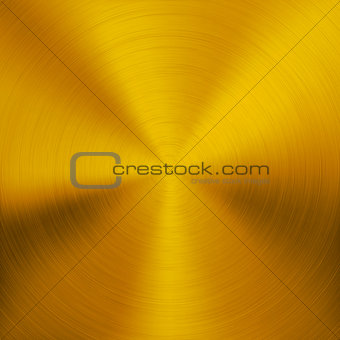 Gold Metal Background with Circular Texture