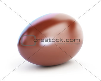 chocolate egg on white background
