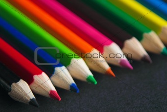 coloured crayons