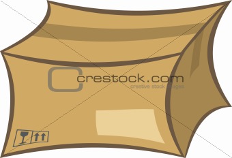 Cardboard shipping box illustration