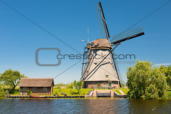 Windmill at Kinderdijk in May