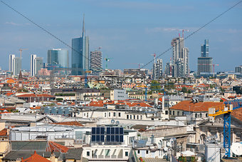 Urban view of Milan