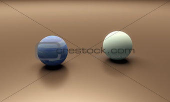 Planets Neptune and Uranus blank