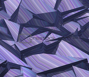 3d fragmented stripe pattern purple blue backdrop 