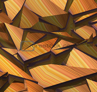 3d fragmented stripe pattern orange purple backdrop