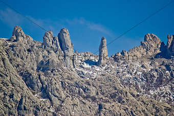 Velebit mountain national park stone sculptures