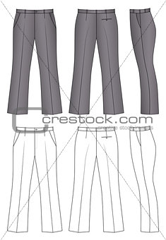 Outline black-white and grey pants