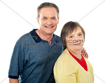 Portrait of an aged smiling couple