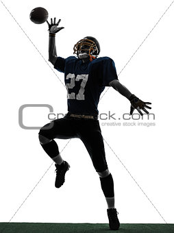 american football player man catching receiving silhouette