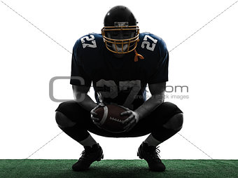 american football player man crouching silhouette