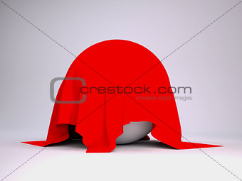 Ball covered with red cloth