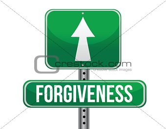forgiveness road sign illustration design