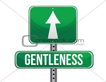 gentleness road sign illustration design