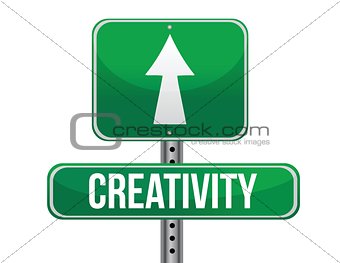 creativity road sign illustration design